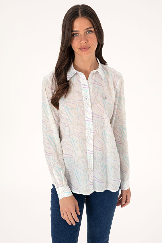 U.S. Polo Assn. Regular Fit Uzun Kollu Kadın Gömlek 2102254 VR090 Mint U.S. Polo Assn. Regular Fit Uzun Kollu Kadın Gömlek 2102254 VR090 Mint