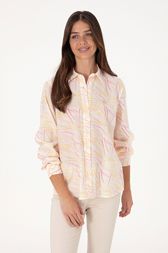 U.S. Polo Assn. Regular Fit Uzun Kollu Kadın Gömlek 2102254 VR072 Sarı U.S. Polo Assn. Regular Fit Uzun Kollu Kadın Gömlek 2102254 VR072 Sarı