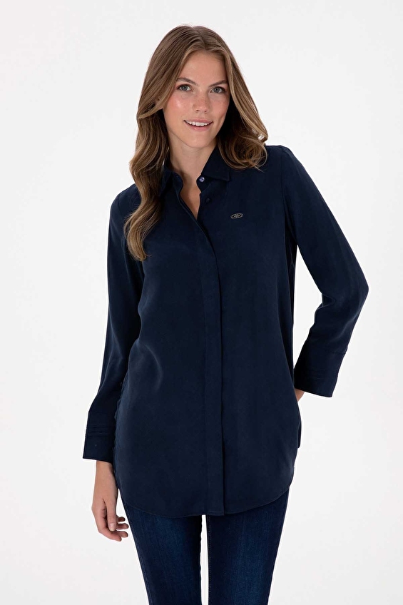 U.S. Polo Assn. Uzun Kollu Kadın Gömlek 2103198 VR034 Lacivert U.S. Polo Assn. Uzun Kollu Kadın Gömlek 2103198 VR034 Lacivert