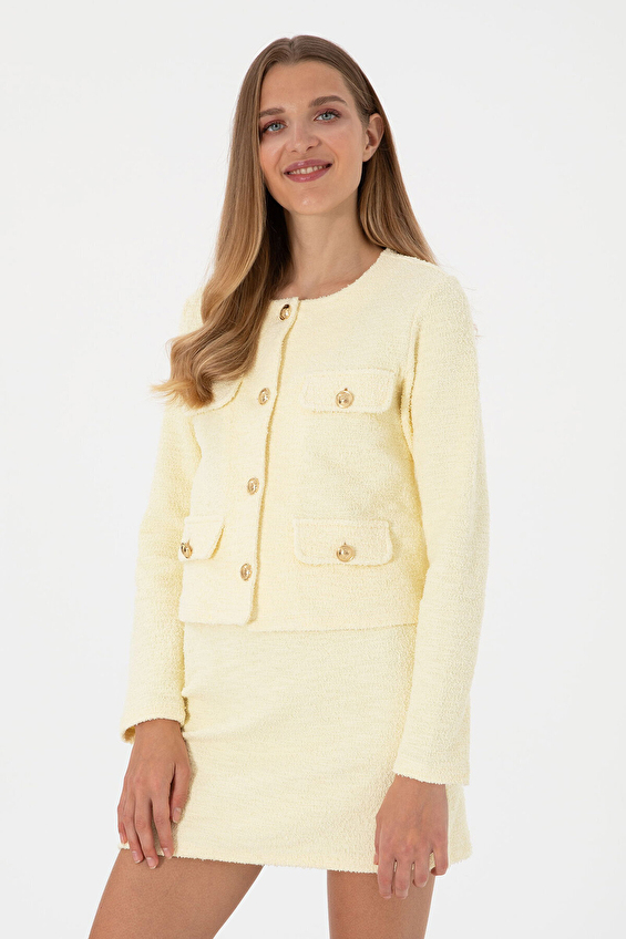 U.S. Polo Assn. Bisiklet Yaka Crop Top Kadın Sweatshirt 2104804 VR035 Sarı U.S. Polo Assn. Bisiklet Yaka Crop Top Kadın Sweatshirt 2104804 VR035 Sarı