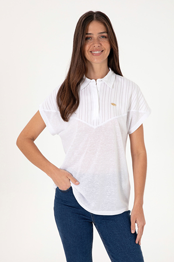 U.S. Polo Assn. Polo Yaka Regular Fit Kısa Kollu Kadın Tişört 2109641 VR013 Beyaz U.S. Polo Assn. Polo Yaka Regular Fit Kısa Kollu Kadın Tişört 2109641 VR013 Beyaz