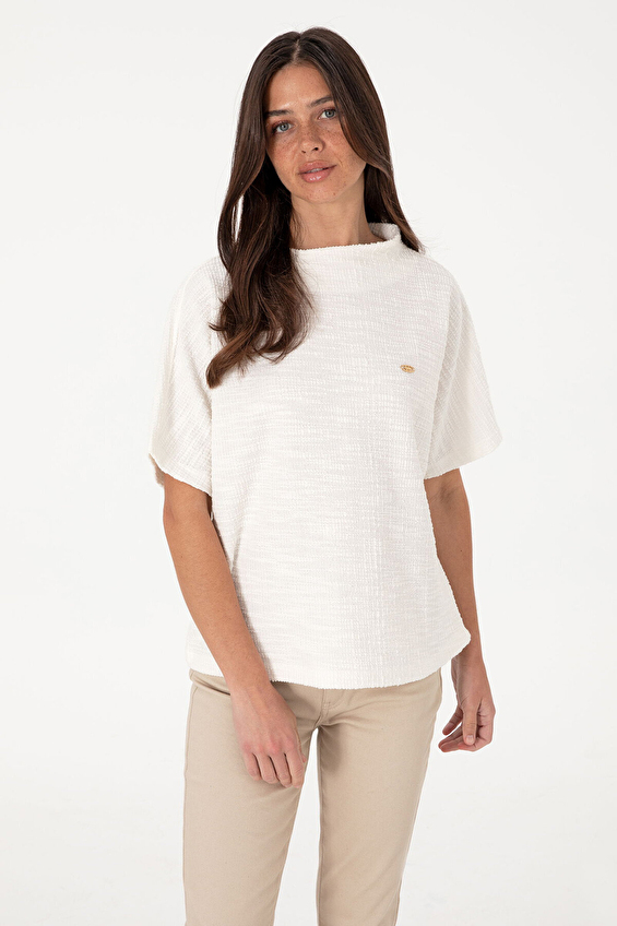 U.S. Polo Assn. Bisiklet Yaka Kısa Kollu Kadın Tişört 2171607 VR019 Bej U.S. Polo Assn. Bisiklet Yaka Kısa Kollu Kadın Tişört 2171607 VR019 Bej