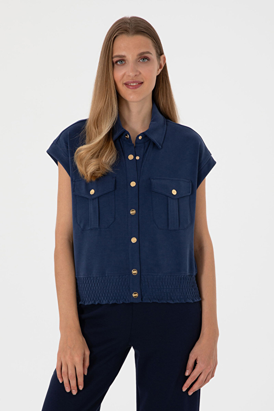 U.S. Polo Assn. Yarasa Kollu Polo Yaka Crop Top Kadın Sweatshirt 2104552 VR033 Lacivert U.S. Polo Assn. Yarasa Kollu Polo Yaka Crop Top Kadın Sweatshirt 2104552 VR033 Lacivert