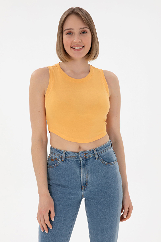 U.S. Polo Assn. Bisiklet Yaka Crop Top Kadın Tişört 2169943 VR202 Turuncu U.S. Polo Assn. Bisiklet Yaka Crop Top Kadın Tişört 2169943 VR202 Turuncu