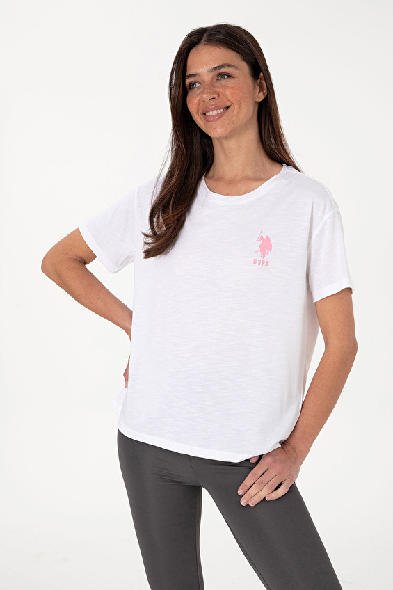 U.S. Polo Assn. Bisiklet Yaka Kısa Kollu Kadın Tişört 2110026 VR013 Beyaz U.S. Polo Assn. Bisiklet Yaka Kısa Kollu Kadın Tişört 2110026 VR013 Beyaz
