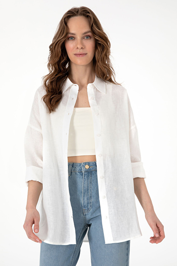 Pierre Cardin Gömlek Yaka Kadın Gömlek 2116820 VR013 Beyaz Pierre Cardin Gömlek Yaka Kadın Gömlek 2116820 VR013 Beyaz