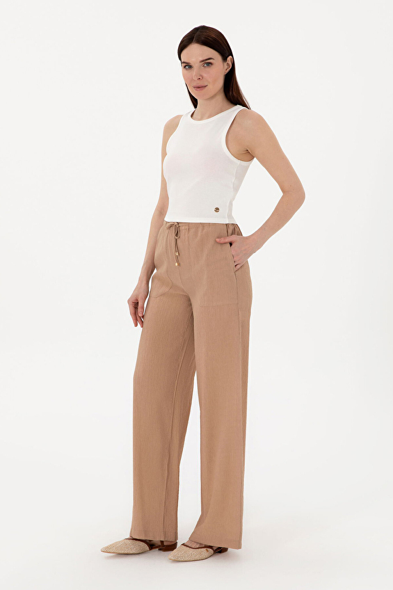 Pierre Cardin Bol Paça Kadın Pantolon 2188803 VR011 Bej Pierre Cardin Bol Paça Kadın Pantolon 2188803 VR011 Bej
