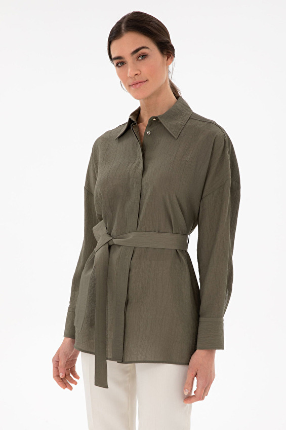Pierre Cardin Gömlek Yaka Kadın Gömlek 2188795 VR027 Yeşil Pierre Cardin Gömlek Yaka Kadın Gömlek 2188795 VR027 Yeşil