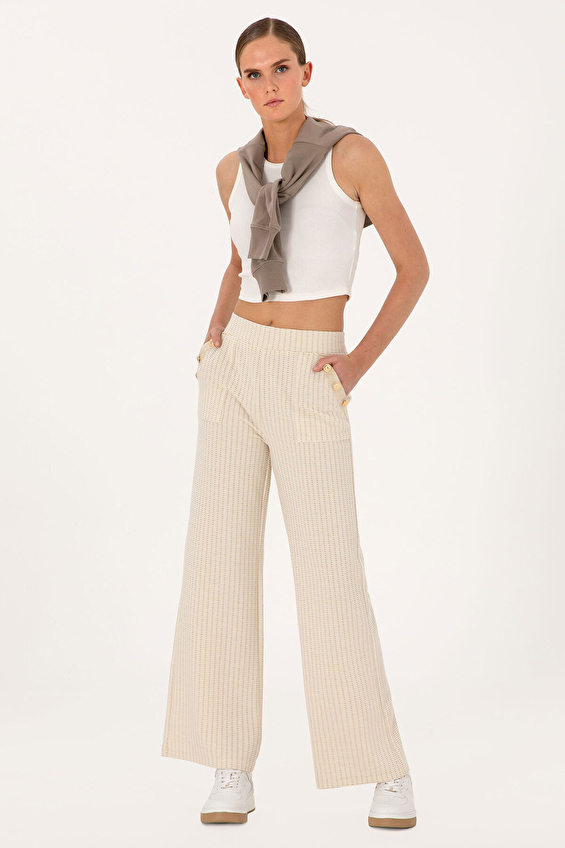 Pierre Cardin Bol Paça Kadın Pantolon 2121936 VR071 Bej Pierre Cardin Bol Paça Kadın Pantolon 2121936 VR071 Bej