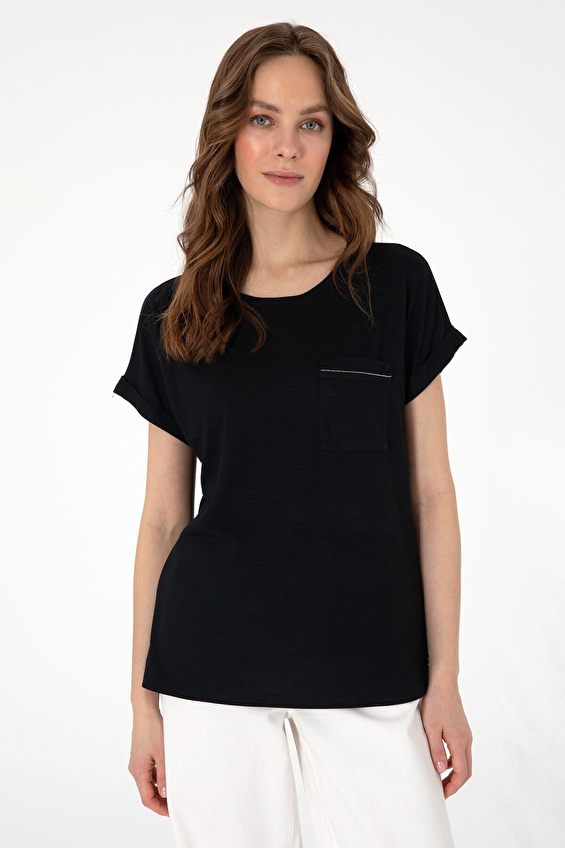 Pierre Cardin Bisiklet Yaka Kadın Tişört 2122126 VR046 Siyah Pierre Cardin Bisiklet Yaka Kadın Tişört 2122126 VR046 Siyah