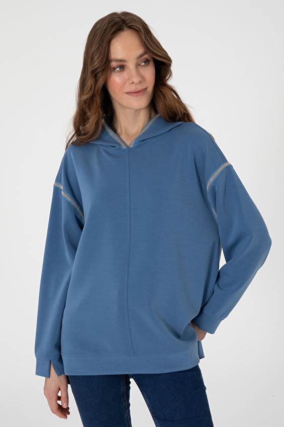 Pierre Cardin Bisiklet Yaka Kadın Sweatshirt 2120804 VR028 Mavi Pierre Cardin Bisiklet Yaka Kadın Sweatshirt 2120804 VR028 Mavi