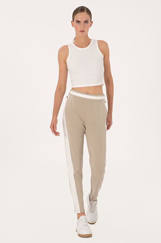 Pierre Cardin Dar Paça Kadın Pantolon 2181960 VR085 Ekru Pierre Cardin Dar Paça Kadın Pantolon 2181960 VR085 Ekru