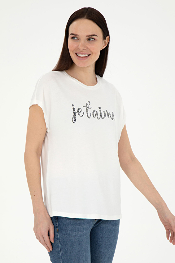 Pierre Cardin Bisiklet Yaka Kadın Tişört 2122240 VR013 Beyaz Pierre Cardin Bisiklet Yaka Kadın Tişört 2122240 VR013 Beyaz