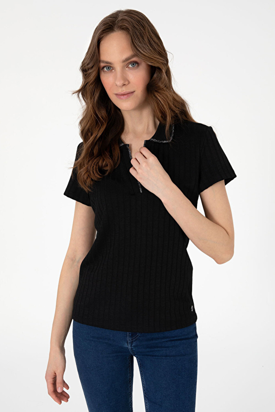 Pierre Cardin Polo Yaka Kadın Tişört 2174906 VR046 Siyah Pierre Cardin Polo Yaka Kadın Tişört 2174906 VR046 Siyah
