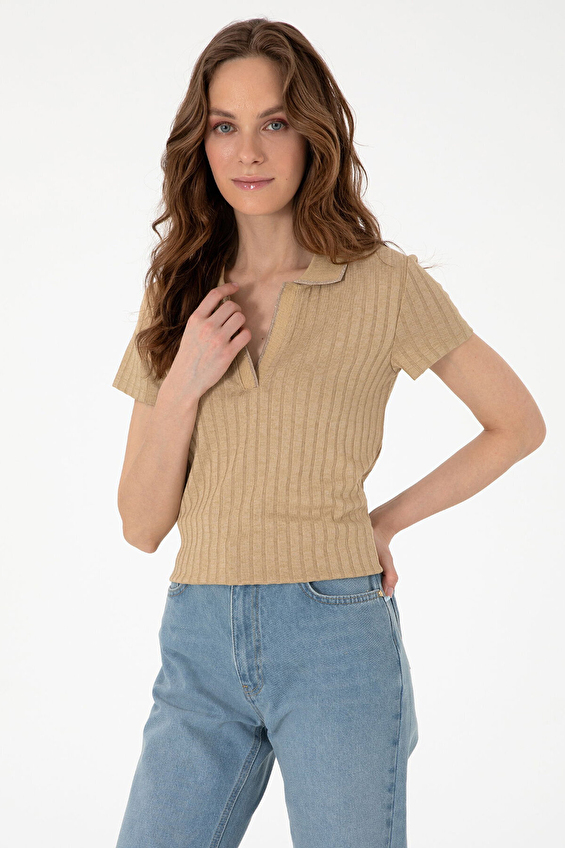 Pierre Cardin Polo Yaka Kadın Tişört 2174906 VR011 Bej Pierre Cardin Polo Yaka Kadın Tişört 2174906 VR011 Bej