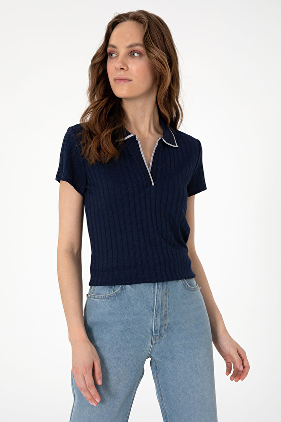 Pierre Cardin Polo Yaka Kadın Tişört 2174906 VR033 Lacivert Pierre Cardin Polo Yaka Kadın Tişört 2174906 VR033 Lacivert