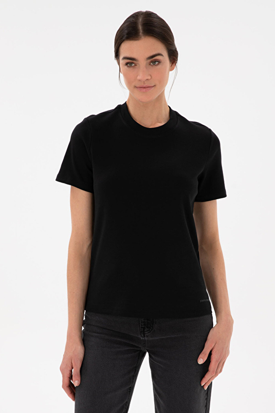 Pierre Cardin Bisiklet Yaka Kadın Tişört 2129170 VR046 Siyah Pierre Cardin Bisiklet Yaka Kadın Tişört 2129170 VR046 Siyah