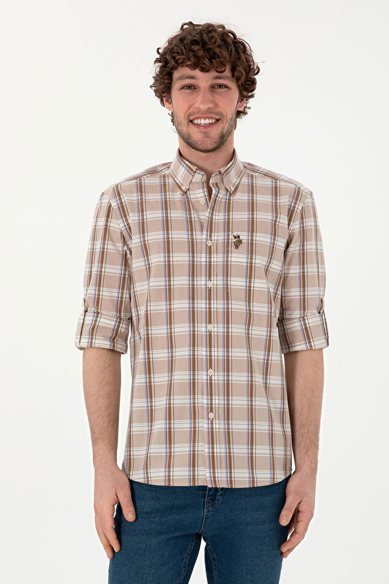 U.S. Polo Assn. Regular Fit Erkek Gömlek 2103042 Açık haki U.S. Polo Assn. Regular Fit Erkek Gömlek 2103042 Açık haki