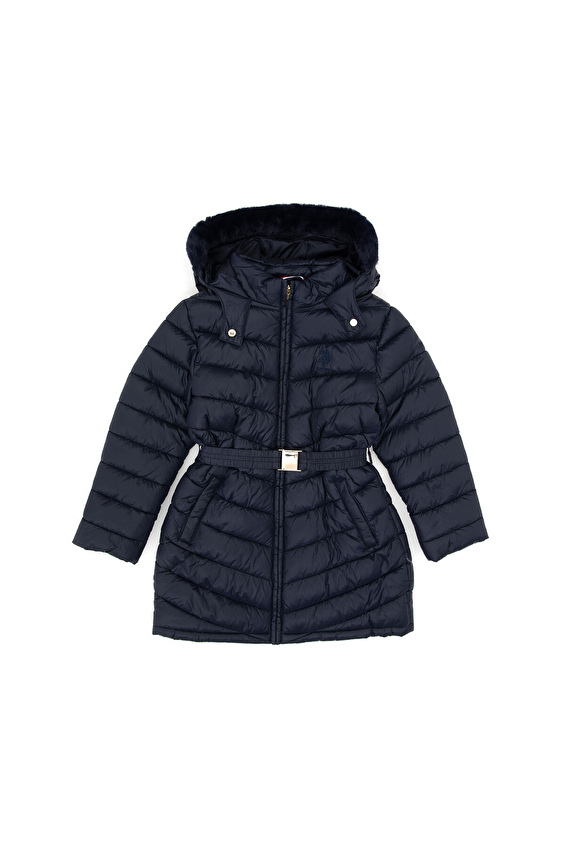 U.S. Polo Assn. Regular Fit Kız Çocuk Kaban PU 8051 Lacivert U.S. Polo Assn. Regular Fit Kız Çocuk Kaban PU 8051 Lacivert