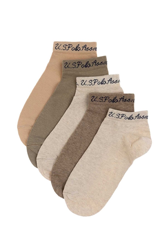 U.S. Polo Assn. Kadın 5'li Çorap CORA 5 IY25 VR071 Krem U.S. Polo Assn. Kadın 5'li Çorap CORA 5 IY25 VR071 Krem