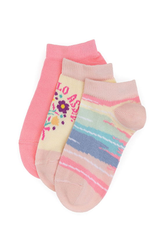 U.S. Polo Assn. Kız Çocuk 3'lü Çorap ECESES VR007 Mavi U.S. Polo Assn. Kız Çocuk 3'lü Çorap ECESES VR007 Mavi