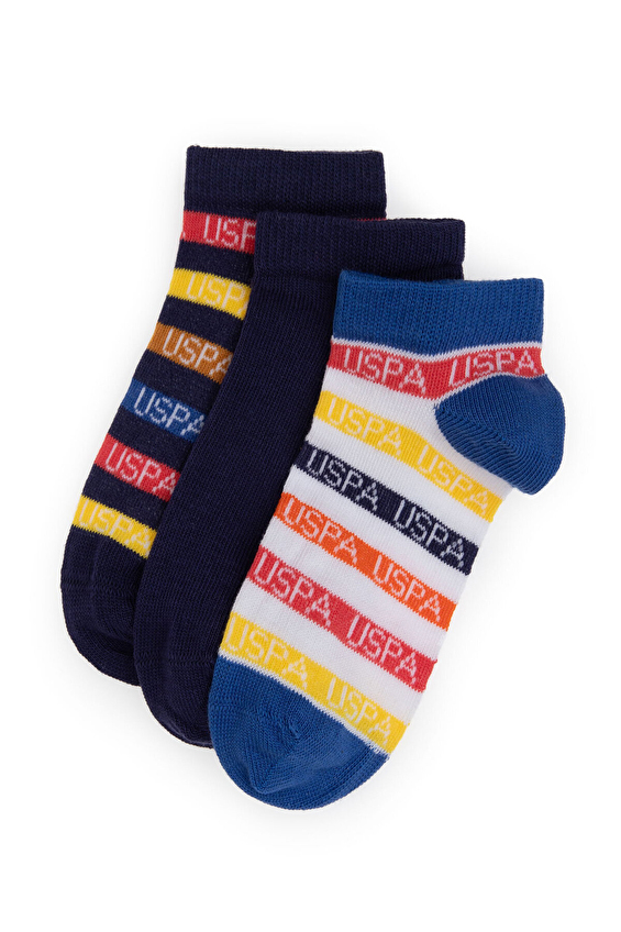 U.S. Polo Assn. Erkek Çocuk 3'lü Çorap CELEK VR028 Mavi U.S. Polo Assn. Erkek Çocuk 3'lü Çorap CELEK VR028 Mavi
