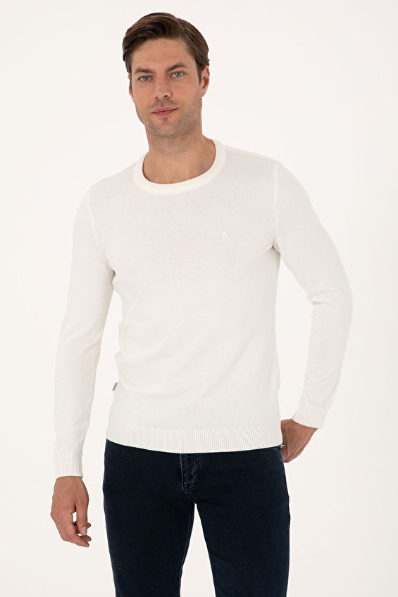 Pierre Cardin Slim Fit Erkek Triko 2320029 Krem Pierre Cardin Slim Fit Erkek Triko 2320029 Krem