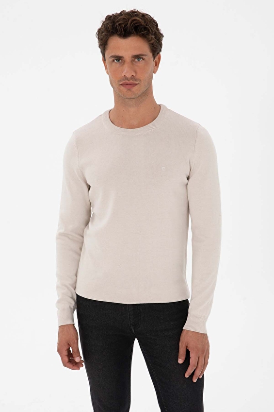 Pierre Cardin Slim Fit Erkek Triko 2320029 Bej Pierre Cardin Slim Fit Erkek Triko 2320029 Bej