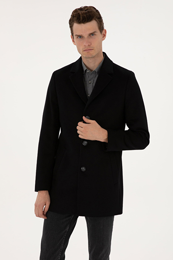 Pierre Cardin Slim Fit Erkek Palto 2317548 Siyah Pierre Cardin Slim Fit Erkek Palto 2317548 Siyah