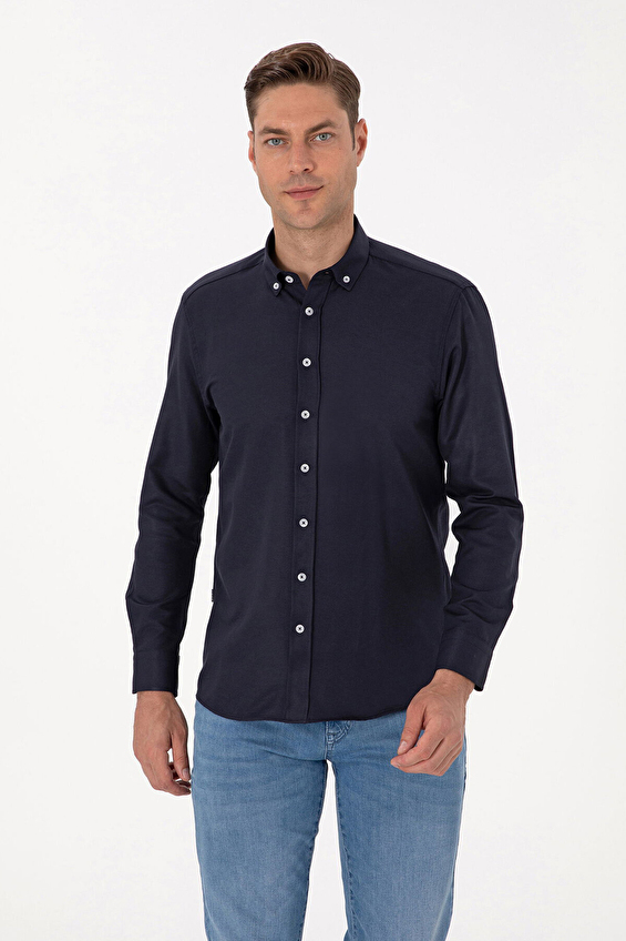 Pierre Cardin Regular Fit Erkek Gömlek 2260452 Lacivert Pierre Cardin Regular Fit Erkek Gömlek 2260452 Lacivert
