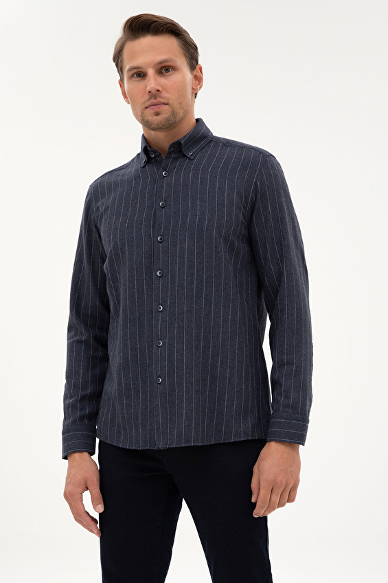 Pierre Cardin Regular Fit Erkek Gömlek 2247542 Lacivert Pierre Cardin Regular Fit Erkek Gömlek 2247542 Lacivert