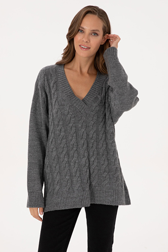 Pierre Cardin Kadın Kazak 2262415 VR086 Gri Pierre Cardin Kadın Kazak 2262415 VR086 Gri