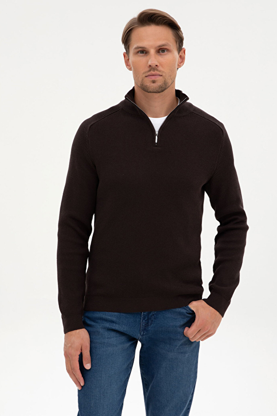 Pierre Cardin Slim Fit Erkek Triko 2243533 Kahve Pierre Cardin Slim Fit Erkek Triko 2243533 Kahve