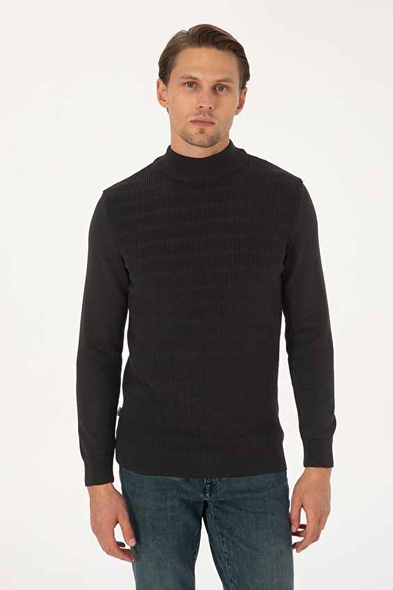 Pierre Cardin Slim Fit Erkek Triko 2243500 Siyah Pierre Cardin Slim Fit Erkek Triko 2243500 Siyah