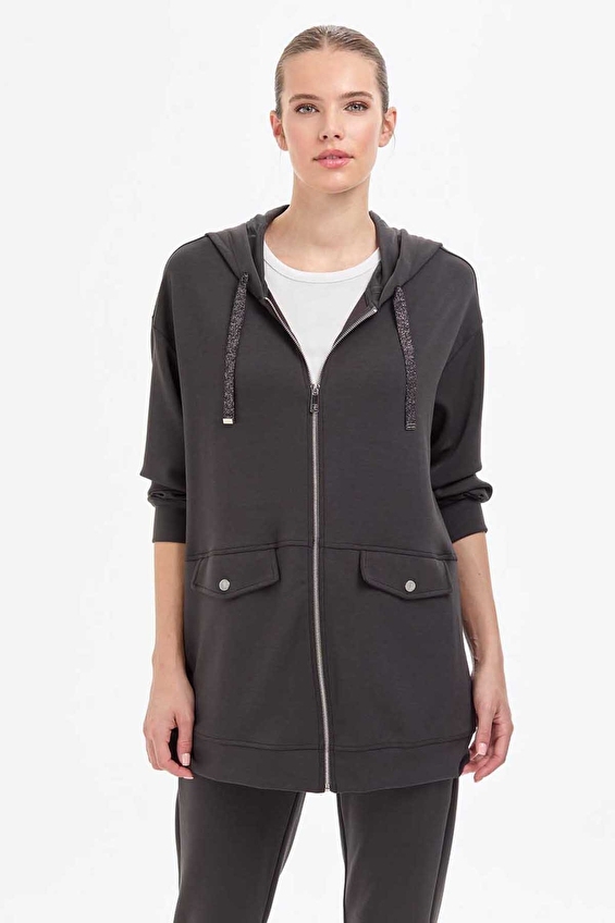 Pierre Cardin Kadın Hırka 2240661 VR006 Gri Pierre Cardin Kadın Hırka 2240661 VR006 Gri