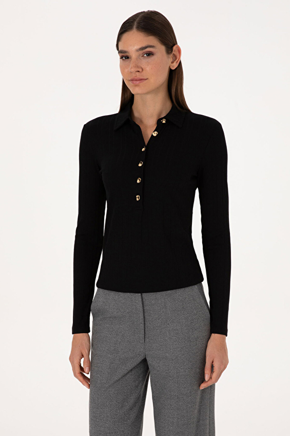 Pierre Cardin Kadın Bluz 2240957 VR046 Siyah Pierre Cardin Kadın Bluz 2240957 VR046 Siyah