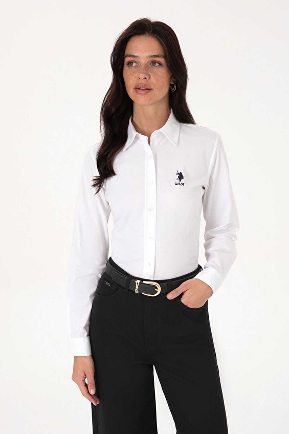 U.S. Polo Assn. Kadın Gömlek 2230184 VR013 Beyaz U.S. Polo Assn. Kadın Gömlek 2230184 VR013 Beyaz