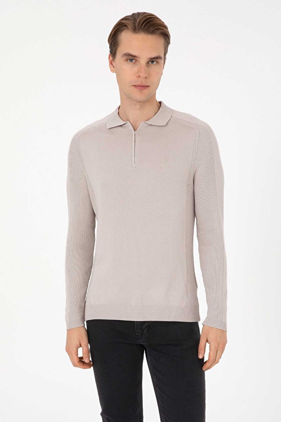 U.S. Polo Assn. Slim Fit Uzun Kollu Erkek Kazak 2335218 Gri U.S. Polo Assn. Slim Fit Uzun Kollu Erkek Kazak 2335218 Gri