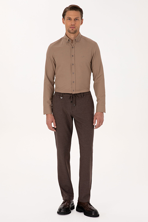 Pierre Cardin Slim Fit Erkek Pantolon 2260772 Kahve Pierre Cardin Slim Fit Erkek Pantolon 2260772 Kahve