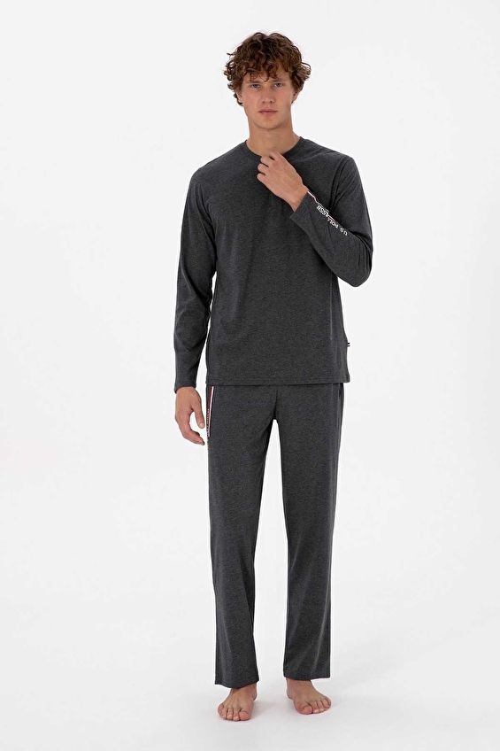 U.S. Polo Assn. Erkek Pijama Takımı 18959 A MLNJ Antrasit melanj U.S. Polo Assn. Erkek Pijama Takımı 18959 A MLNJ Antrasit melanj