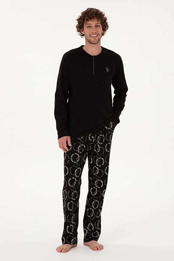 U.S. Polo Assn. Erkek Pijama Takımı 18971 SYH Siyah U.S. Polo Assn. Erkek Pijama Takımı 18971 SYH Siyah
