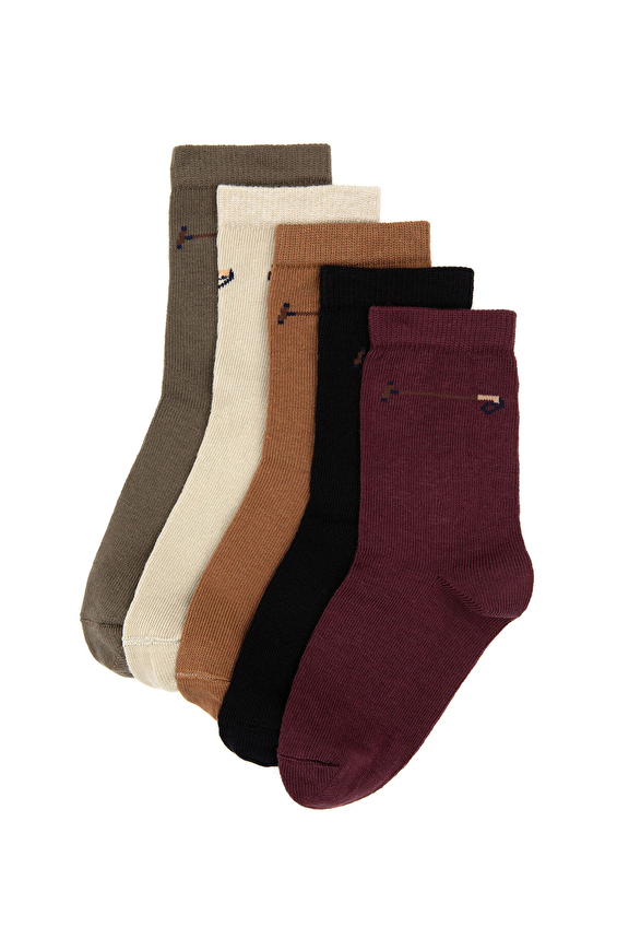 U.S. Polo Assn. Erkek Çocuk 5'li Çorap SPACE 5 SK25 VR177 Kırmızı U.S. Polo Assn. Erkek Çocuk 5'li Çorap SPACE 5 SK25 VR177 Kırmızı