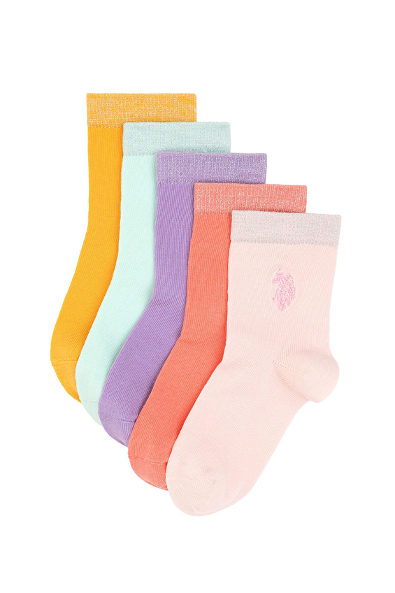 U.S. Polo Assn. Kız Çocuk 5'li Çorap SIMS SK25 VR078 Pembe U.S. Polo Assn. Kız Çocuk 5'li Çorap SIMS SK25 VR078 Pembe