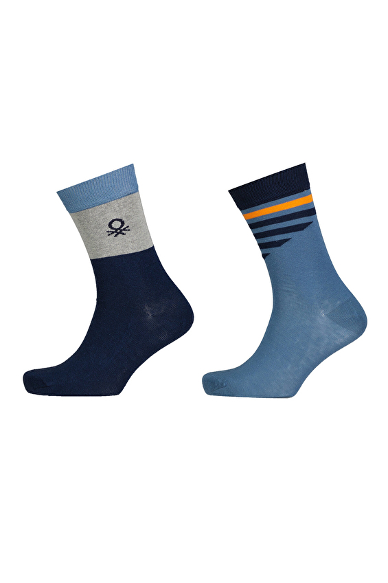 United Colors Of Benetton Erkek 2'li Soket Çorap 77265 Mavi United Colors Of Benetton Erkek 2'li Soket Çorap 77265 Mavi