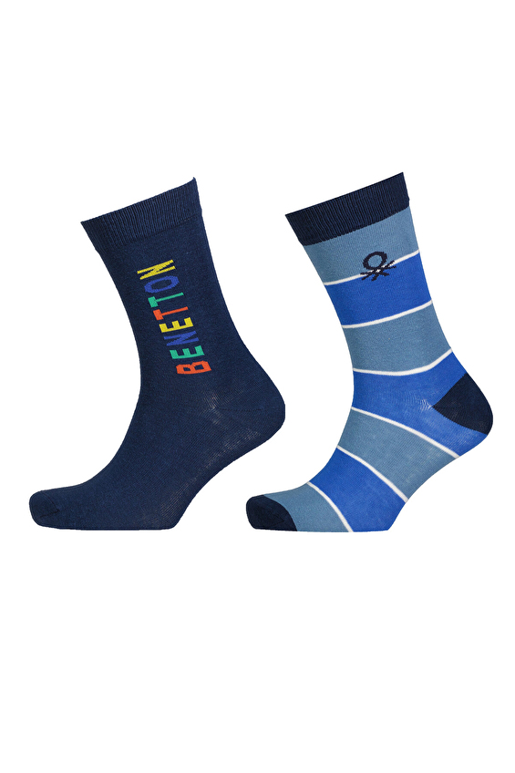 United Colors Of Benetton Erkek 2'li Soket Çorap 77266 LAC Lacivert United Colors Of Benetton Erkek 2'li Soket Çorap 77266 LAC Lacivert