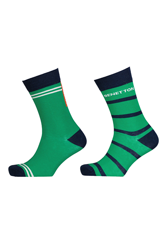 United Colors Of Benetton Erkek 2'li Soket Çorap 77263 YSL Yeşil United Colors Of Benetton Erkek 2'li Soket Çorap 77263 YSL Yeşil