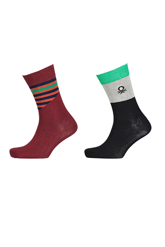 United Colors Of Benetton Erkek 2'li Soket Çorap 77265 BRD Bordo United Colors Of Benetton Erkek 2'li Soket Çorap 77265 BRD Bordo