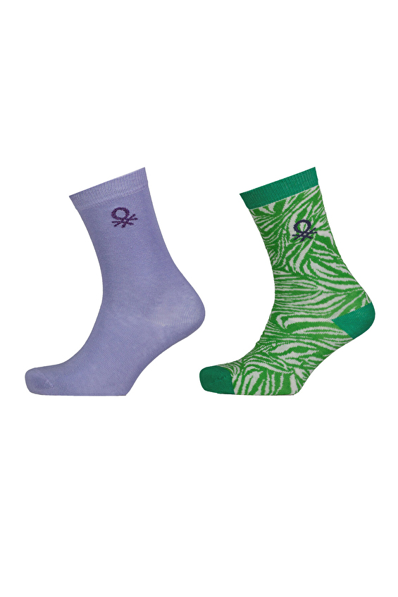 United Colors Of Benetton Kadın 2'li Soket Çorap 77274 RNK Renkli United Colors Of Benetton Kadın 2'li Soket Çorap 77274 RNK Renkli