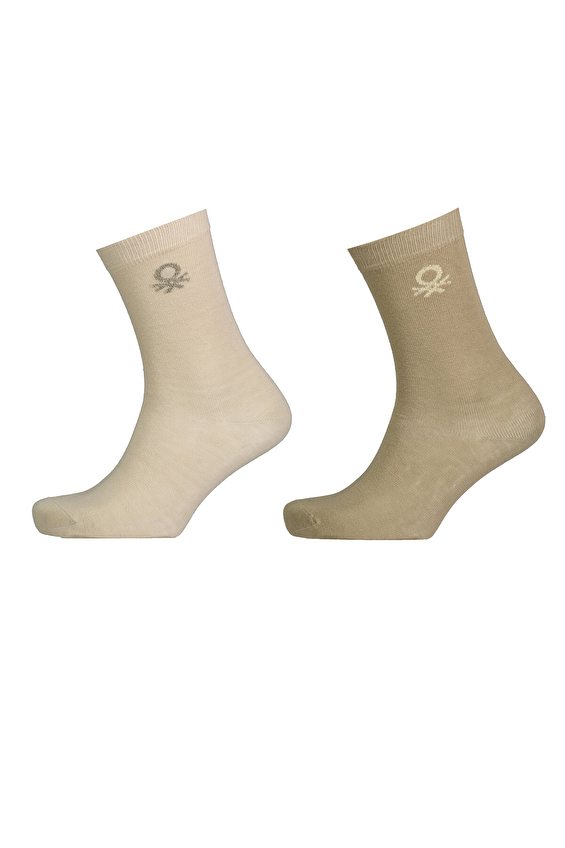 United Colors Of Benetton Kadın 2'li Soket Çorap 77271 VZN Vizon United Colors Of Benetton Kadın 2'li Soket Çorap 77271 VZN Vizon