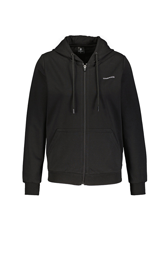 Lumberjack Kadın Sweatshirt FULL ZIP 18SN77 Siyah Lumberjack Kadın Sweatshirt FULL ZIP 18SN77 Siyah